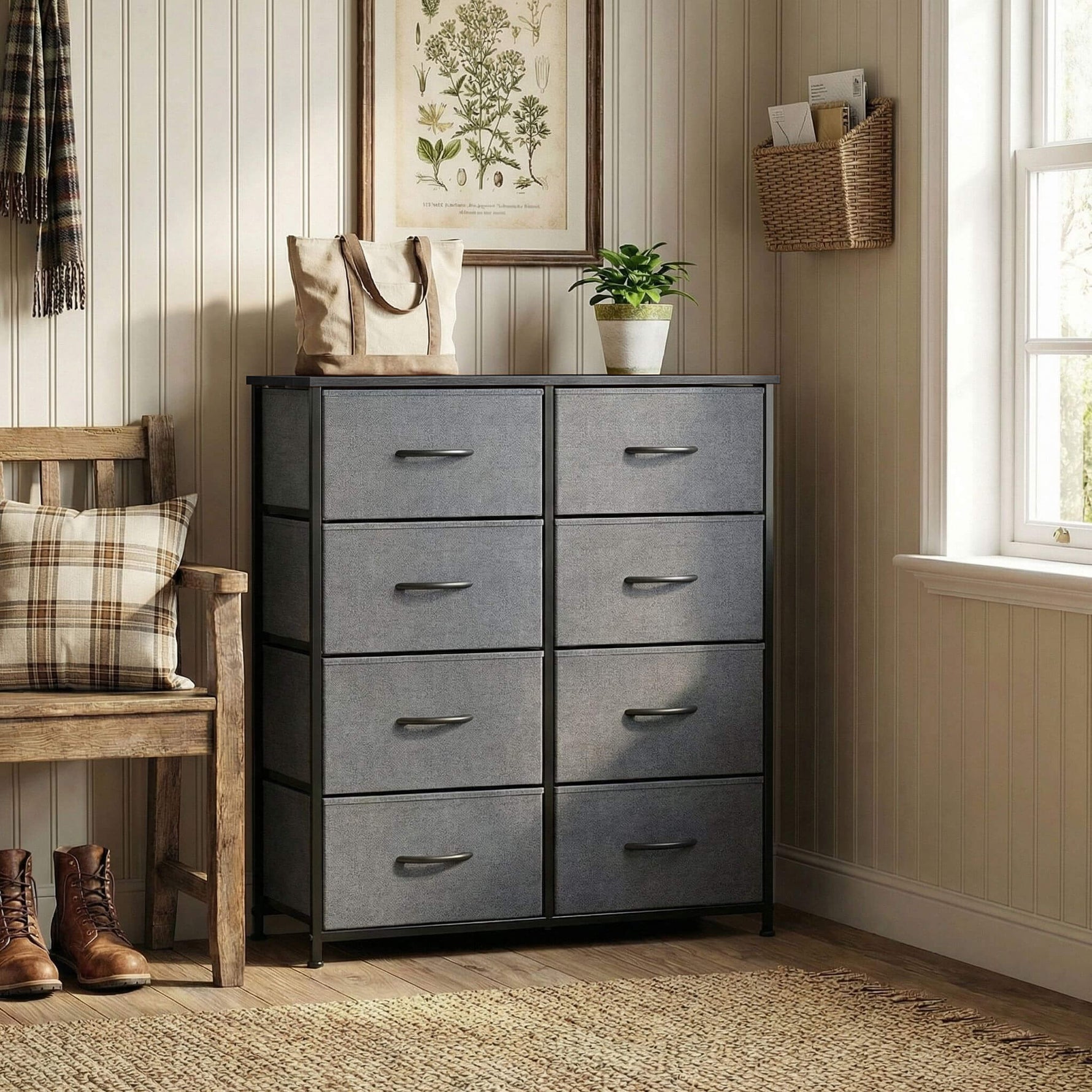 StockMAX High Dresser Fabric Storage Tower 8 Fabric Drawer