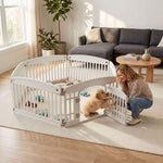 StockMAX Plastic Dog Playpen with Door, Puppy Fence