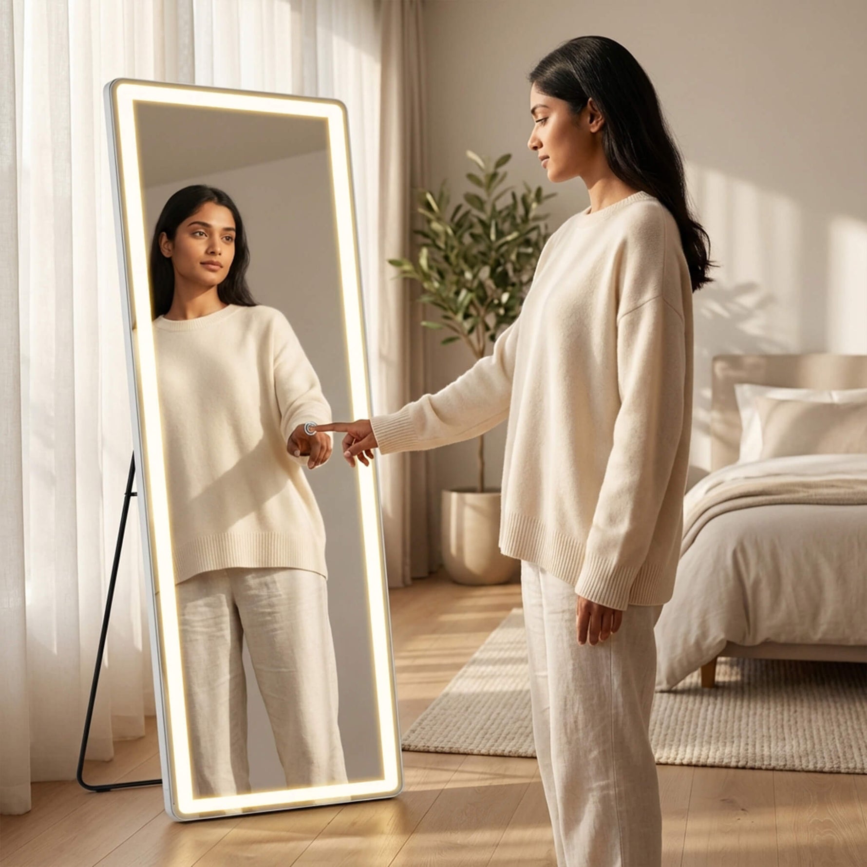 StockMAX Tri-colour LED Illuminated Mirror for Indoors