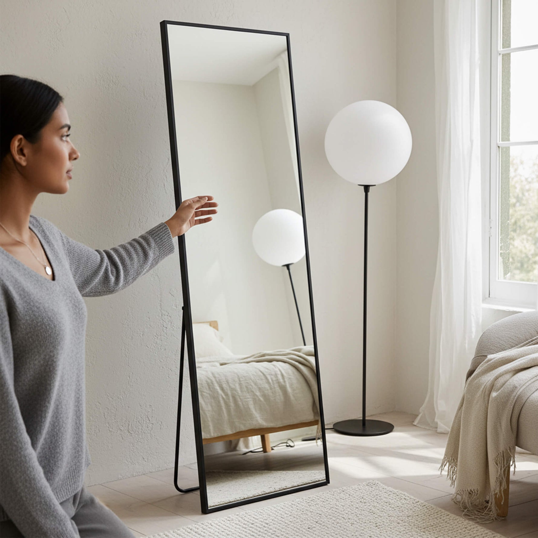 StockMAX Full Length Mirror Standing or Hanging for Bedroom