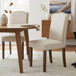 StockMAX Wooden Dining Chair with Leather Cushion for Dining Room