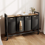 StockMAX Rolling Laundry Basket with Shelf with Multiple Drawers