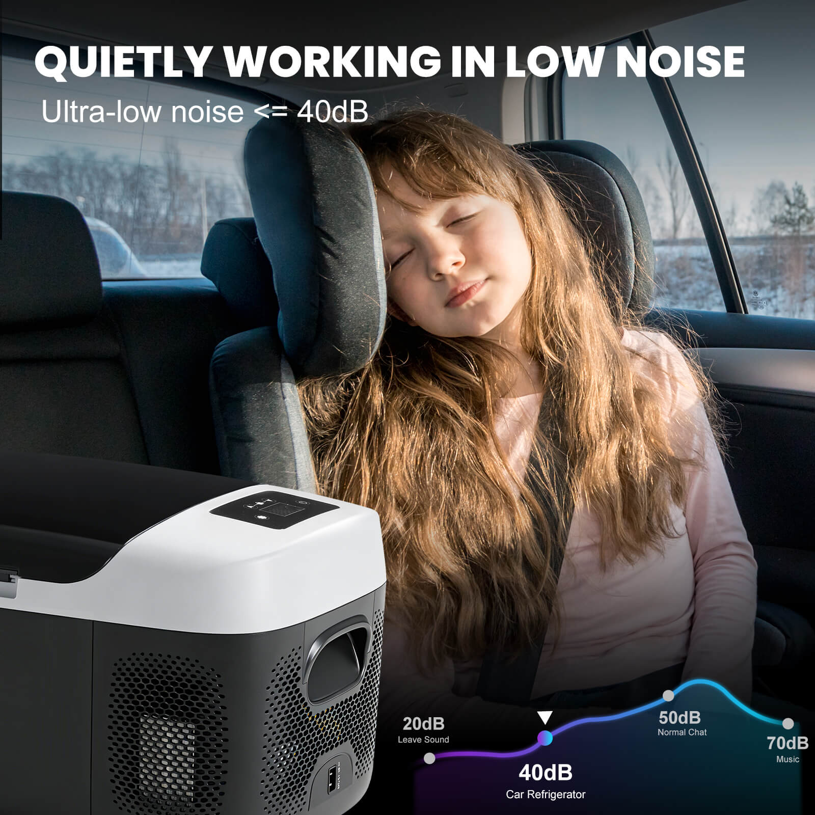 Smart Portable Car Refrigerator for Camping & Road Trips