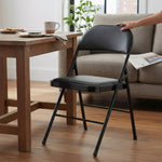 StockMAX Leather Folding Chair for Events and Home Use(set of 2)