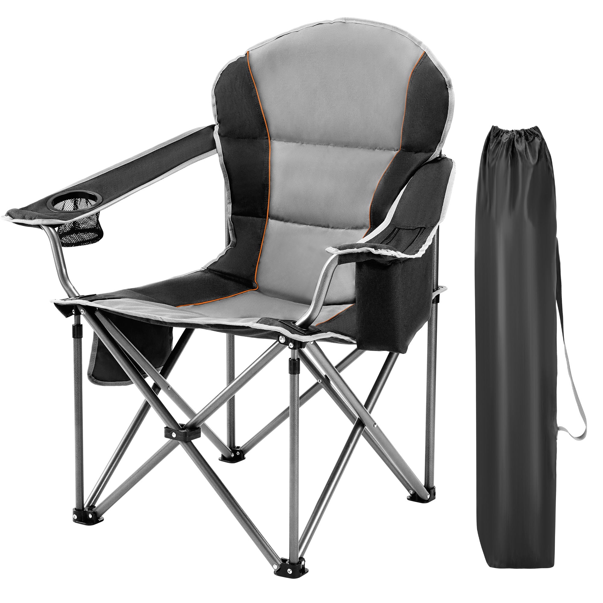 StockMAX Portable Folding Camping Chair with Side Pocket