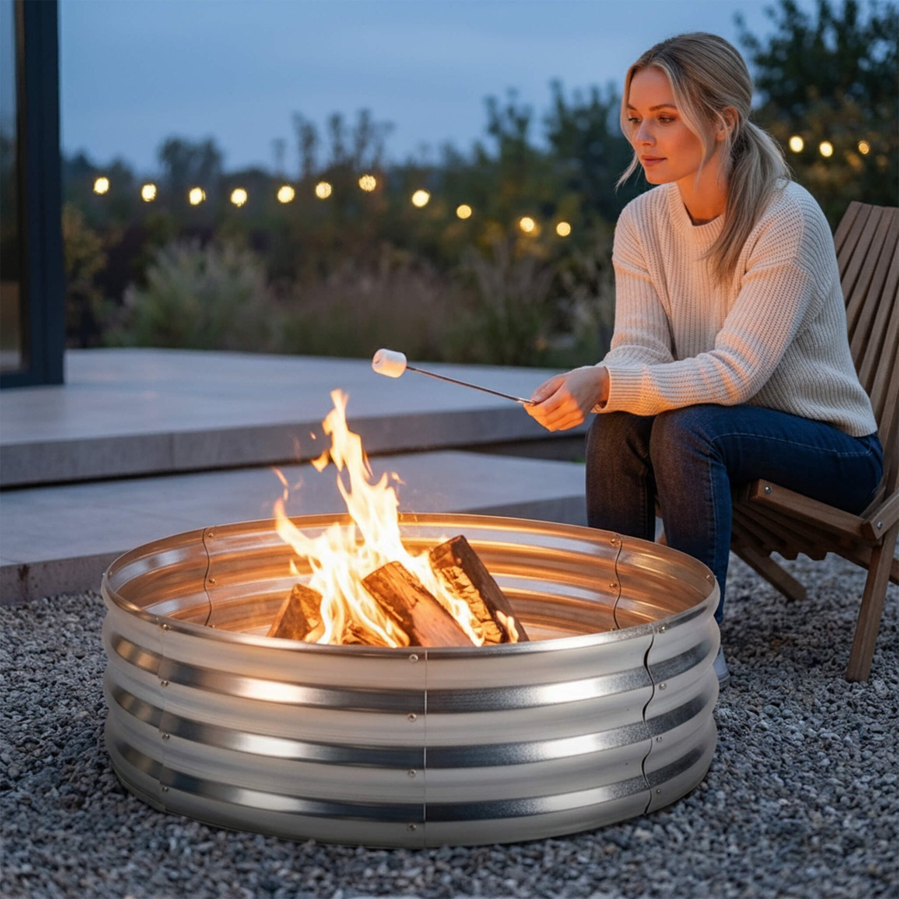 StockMAX 4FT Diameter Multi-Functional Camp Fire Ring Pit