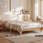 StockMAX Minimalist Solid Wood Bed Frame for Bedroom