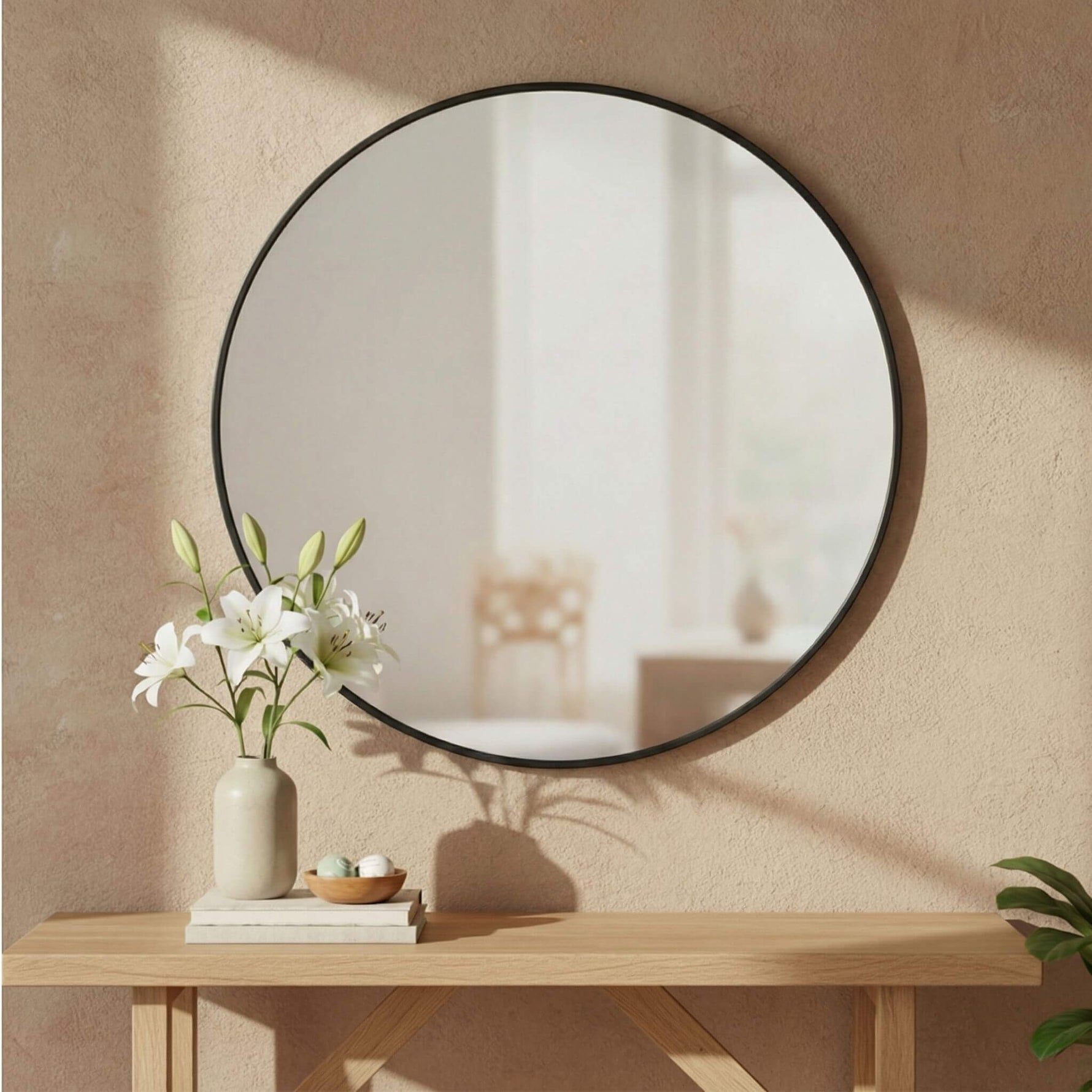 StockMAX Elegant Round Wall Mirror for Home