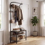 StockMAX Modern Coat Rack with Shoe Bench, Hall Tree for Living Room