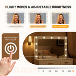 StockMAX Makeup Vanity Desk with Oversized LED Mirror