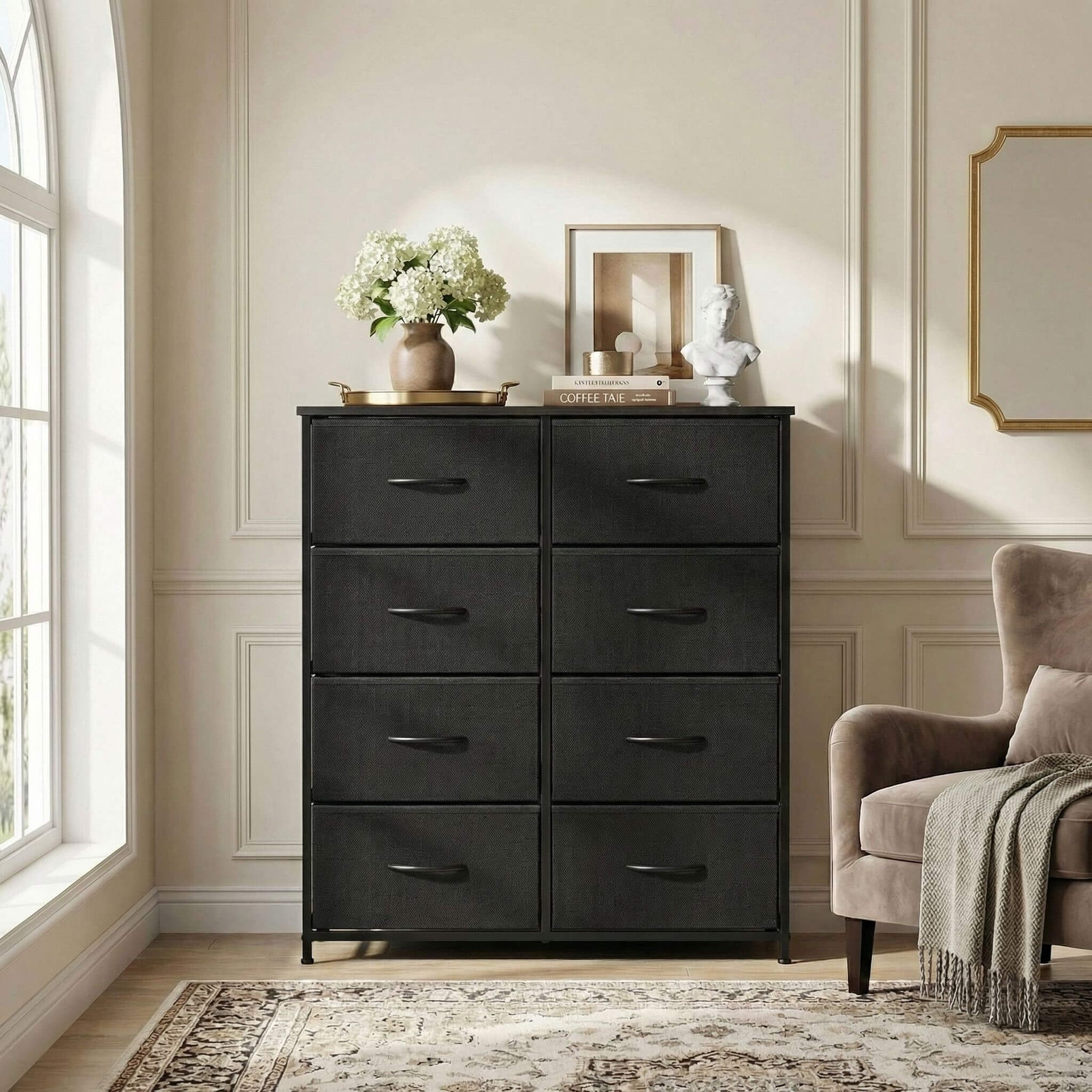 StockMAX High Dresser Fabric Storage Tower 8 Fabric Drawer