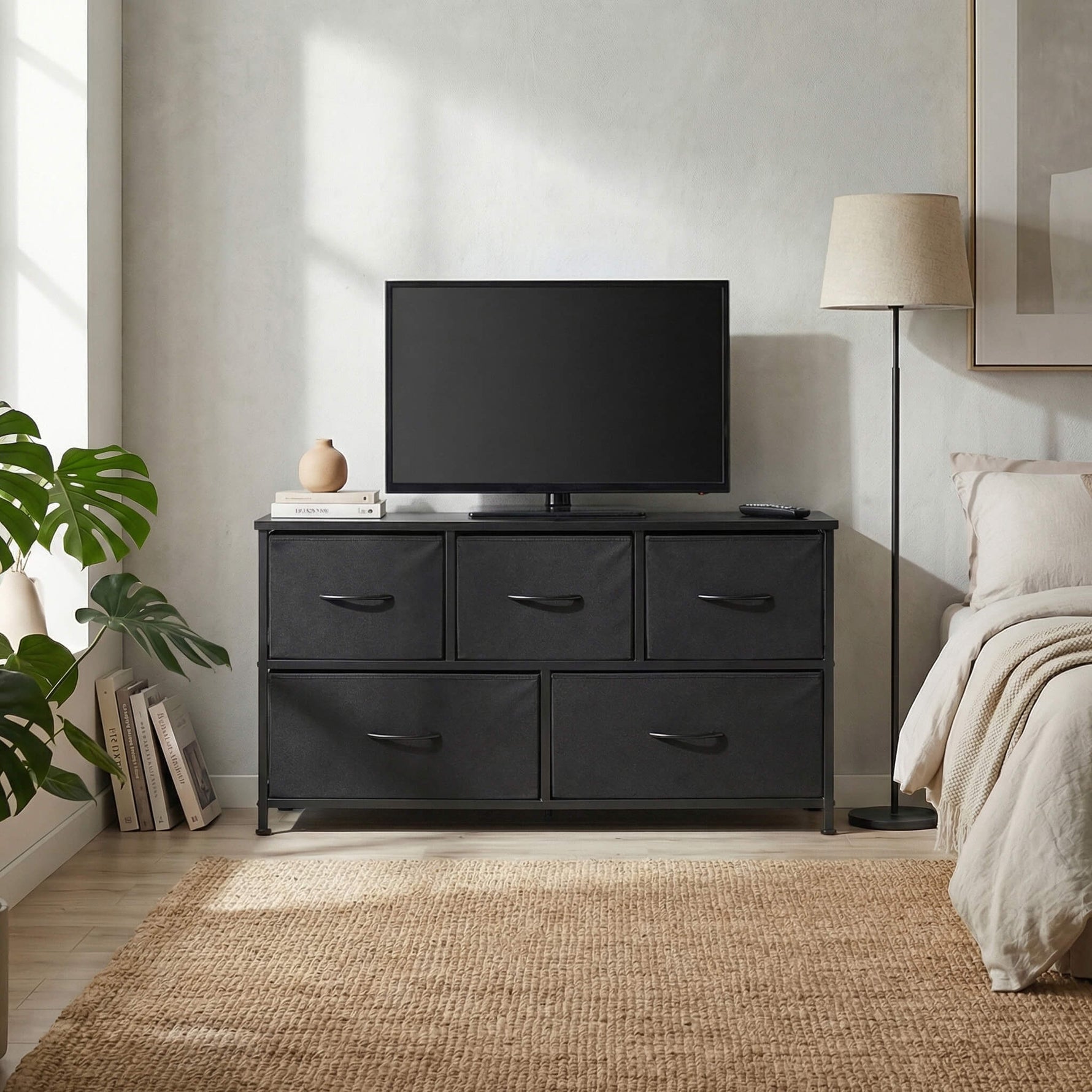 StockMAX Storage Cabinet with Metal Frame for Bedroom Dresser