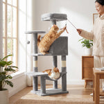 StockMAX 44" Muti-functional Cat Tree Tower with Sisal Scratcing Post and Condo