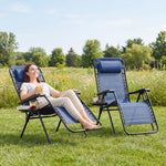 StockMAX Portable Camping Folding Chaise Lounge Chair（Set of 2）