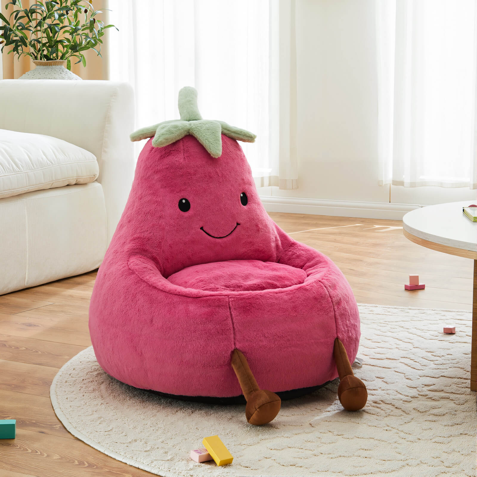 StockMAX Eggplant Bean Bag Chair – Soft ＆ Supportive