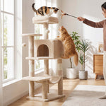 StockMAX 44" Muti-functional Cat Tree Tower with Sisal Scratcing Post and Condo