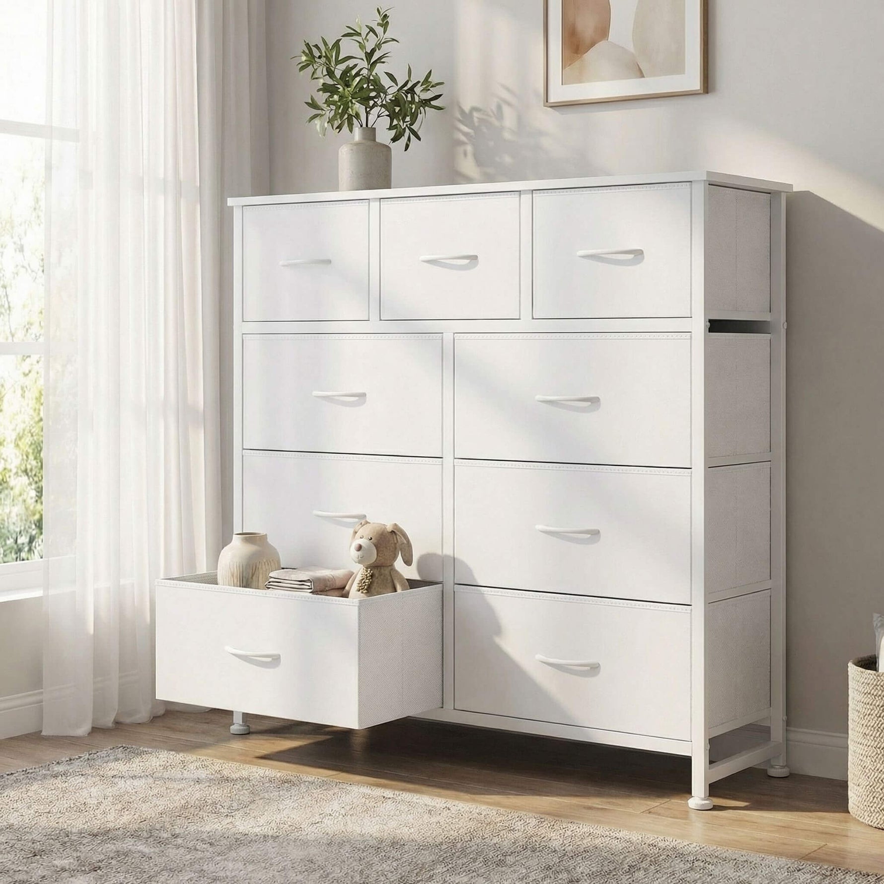 StockMAX Storage Cabinet with 9 Fabric Drawer For Children's Room