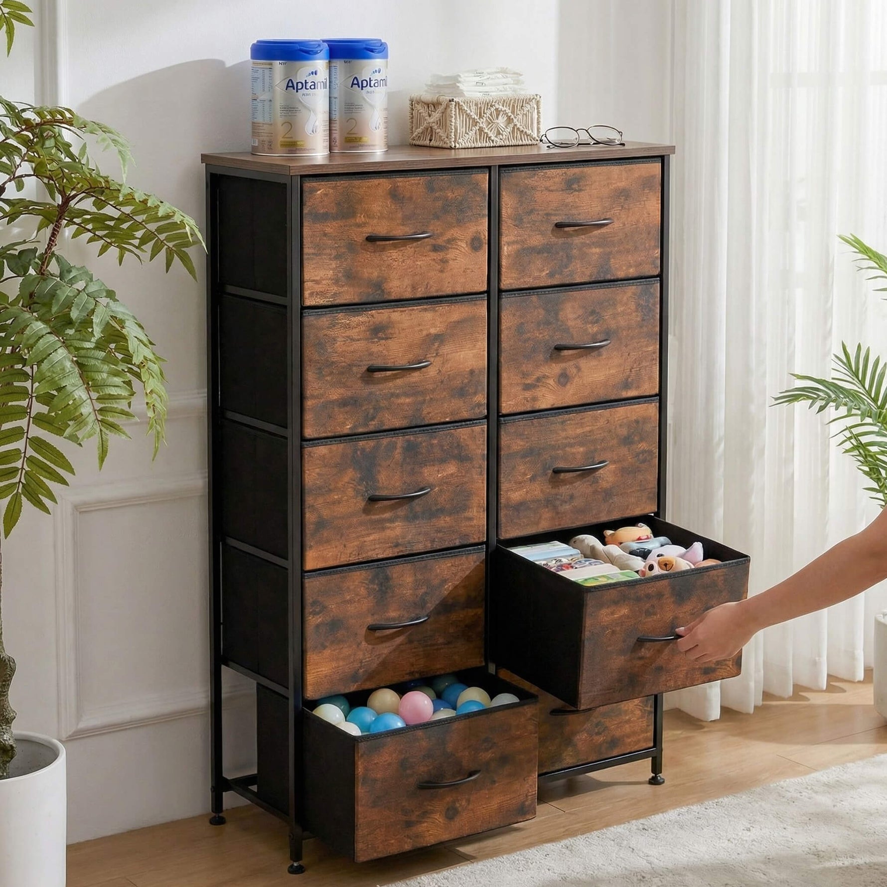 StockMAX Tall Dresser with 10 Drawers for Bedroom