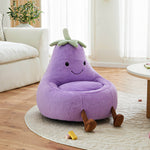 StockMAX Eggplant Bean Bag Chair – Soft ＆ Supportive