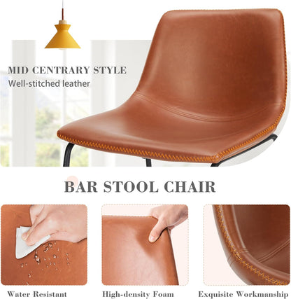 PU Leather Cushion and Metal Legs Bar Chairs 6011