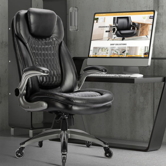 Office Chair-Ergonomic Computer Desk Chair with Thick Seat  6686