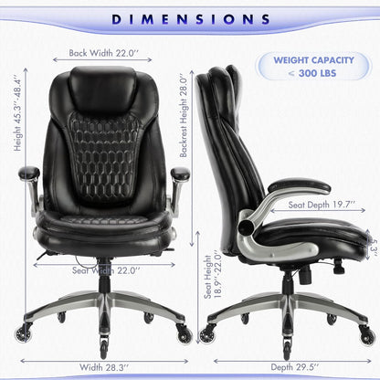 Office Chair-Ergonomic Computer Desk Chair with Thick Seat  6686