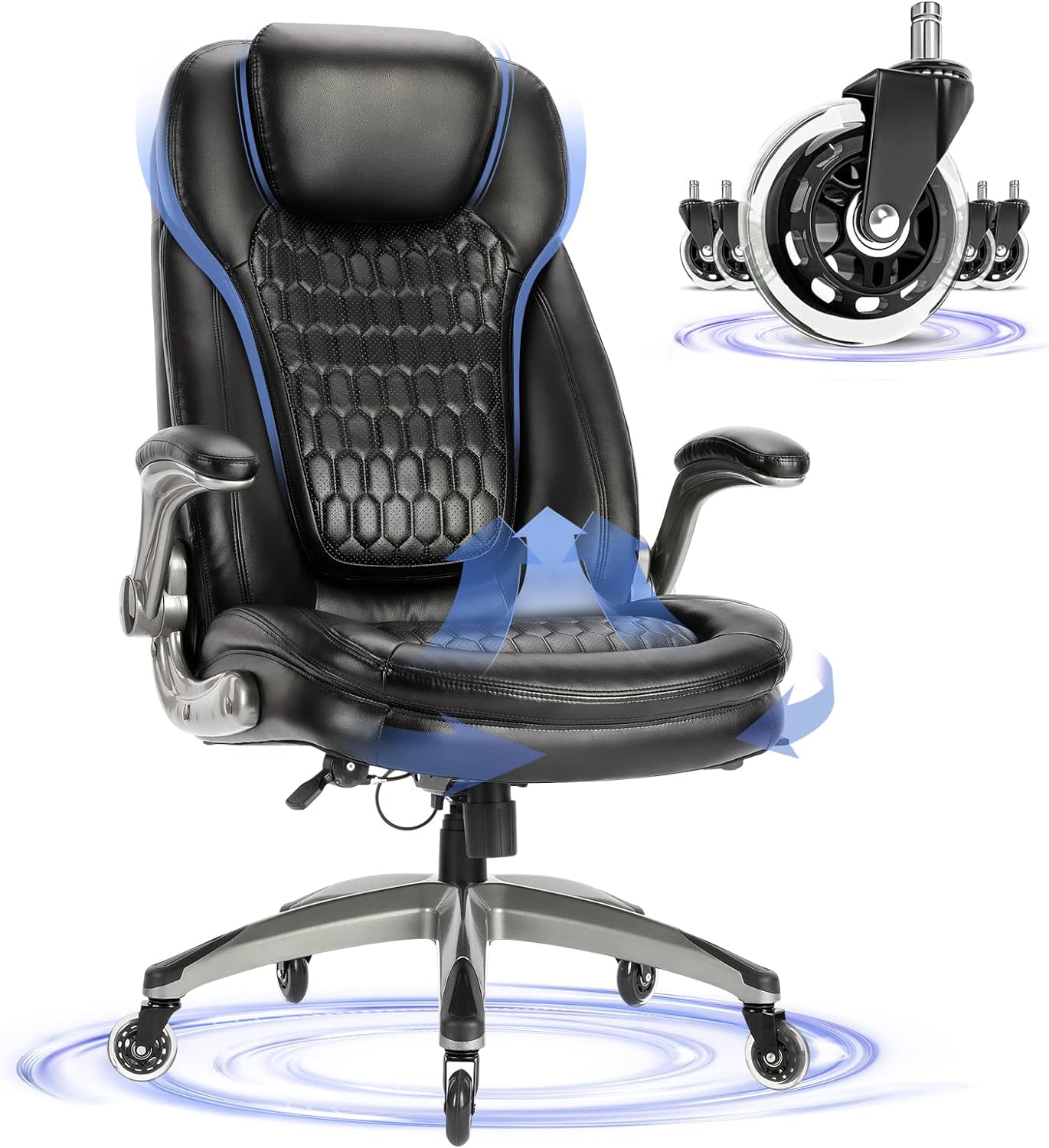 Office Chair-Ergonomic Computer Desk Chair with Thick Seat  6686