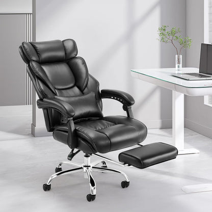 Office Chair with Footrest-Ergonomic Computer Chair with Extra Lumbar Support Pillow 6754