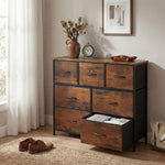 StockMAX Dresser Wooden Top with Storage for Living Room Bedroom