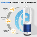 StockMAX Bladeless Tower Fan ，80° Oscillation Quiet Cooling Fan