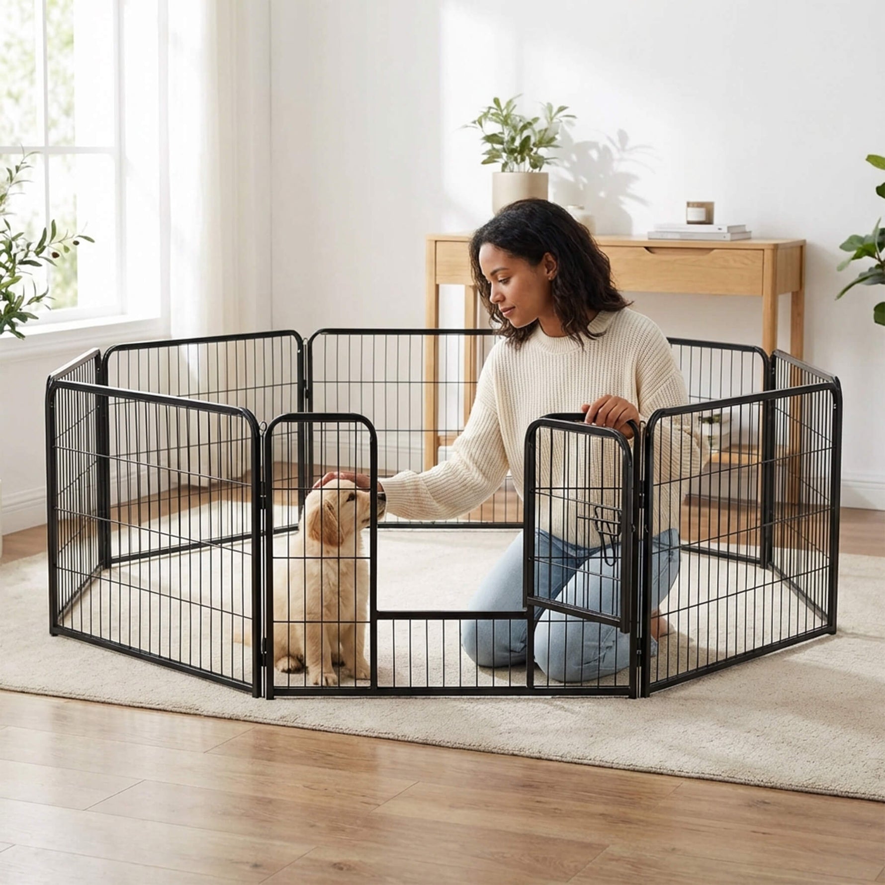 StockMAX Dog Fence Collapsible for Garden Patio