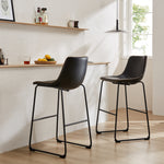 StockMAX Faux Leather Bar Stools with Metal Legs for Kitchen & Counter