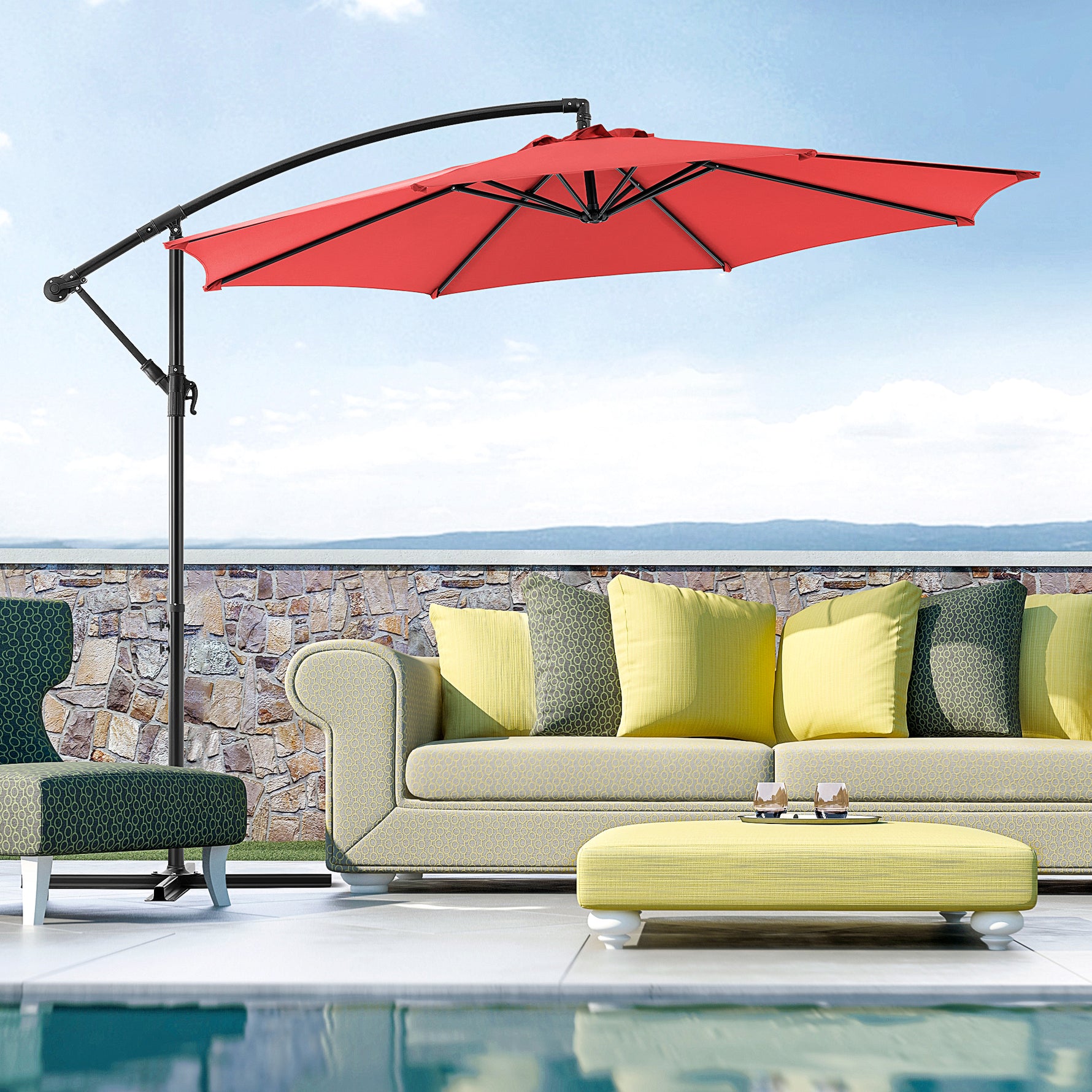 StockMAX Patio Umbrella, Outdoor Table Umbrella with Tilt and Crank