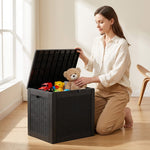 StockMAX 31 Gallon Resin Deck Box, Lockable Patio Storage Box