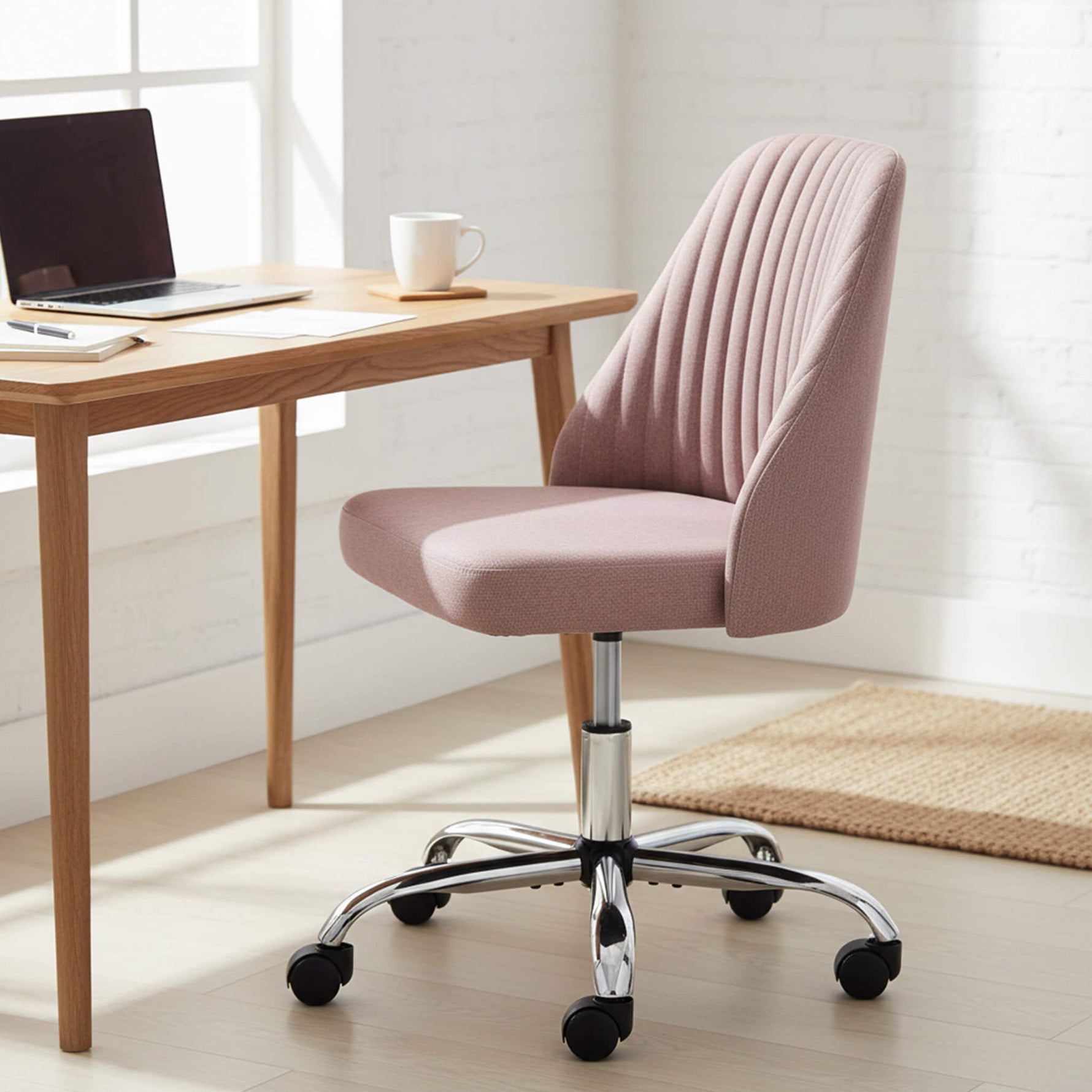 StockMAX Office Chair Armless with Rollers for Office