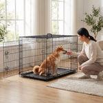 StockMAX Dog Crate Double Door with Divider Foldable Indoor/Outdoor