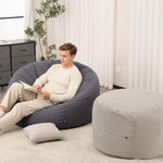StockMAX Adult Universal Bean Bag Chair-Round & Cozy Comfort