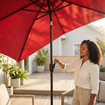 StockMAX Patio Sunshade, 9 Feet with 8 Bones for Patios, Pools