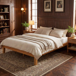 StockMAX Minimalist Solid Wood Bed Frame for Bedroom
