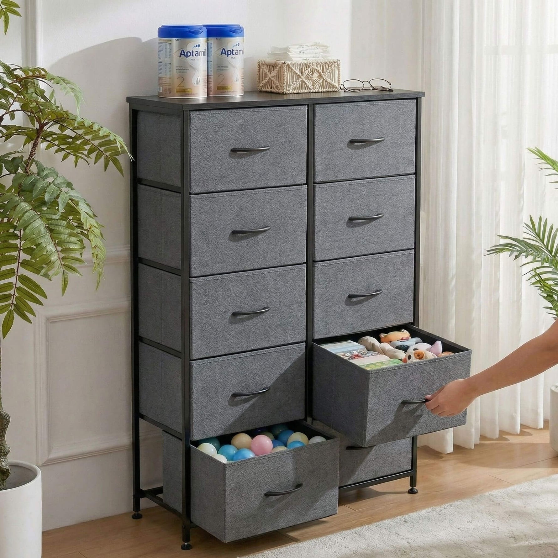 StockMAX Tall Dresser with 10 Drawers for Bedroom