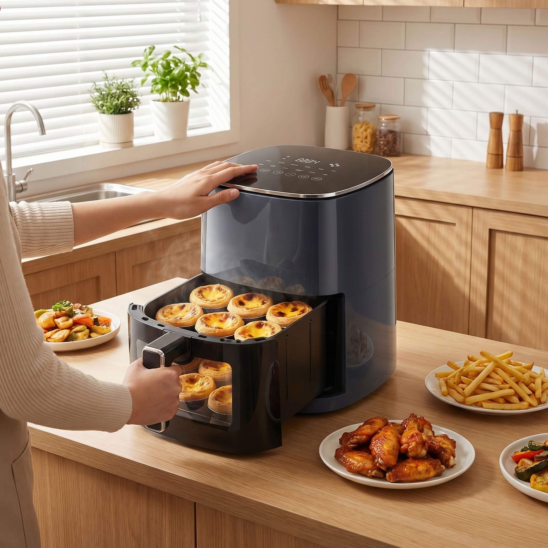 StockMAX 12-in-1 Compact Air Fryer 6 Qt with Window