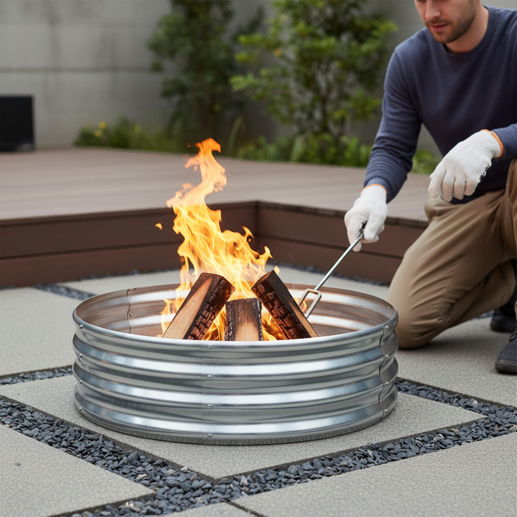 StockMAX 4FT Diameter Multi-Functional Camp Fire Ring Pit