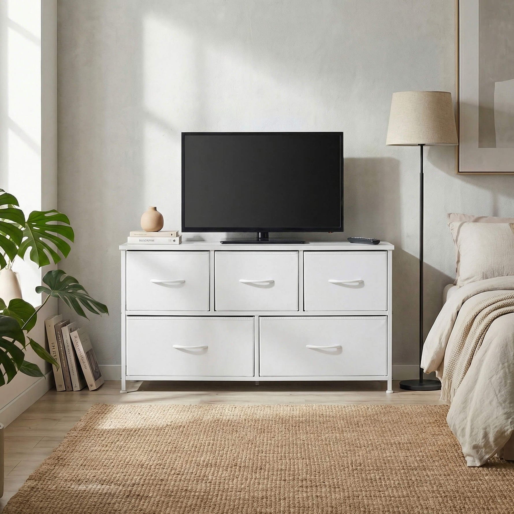 StockMAX Storage Cabinet with Metal Frame for Bedroom Dresser