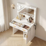 StockMAX Makeup Vanity Desk with Oversized LED Mirror