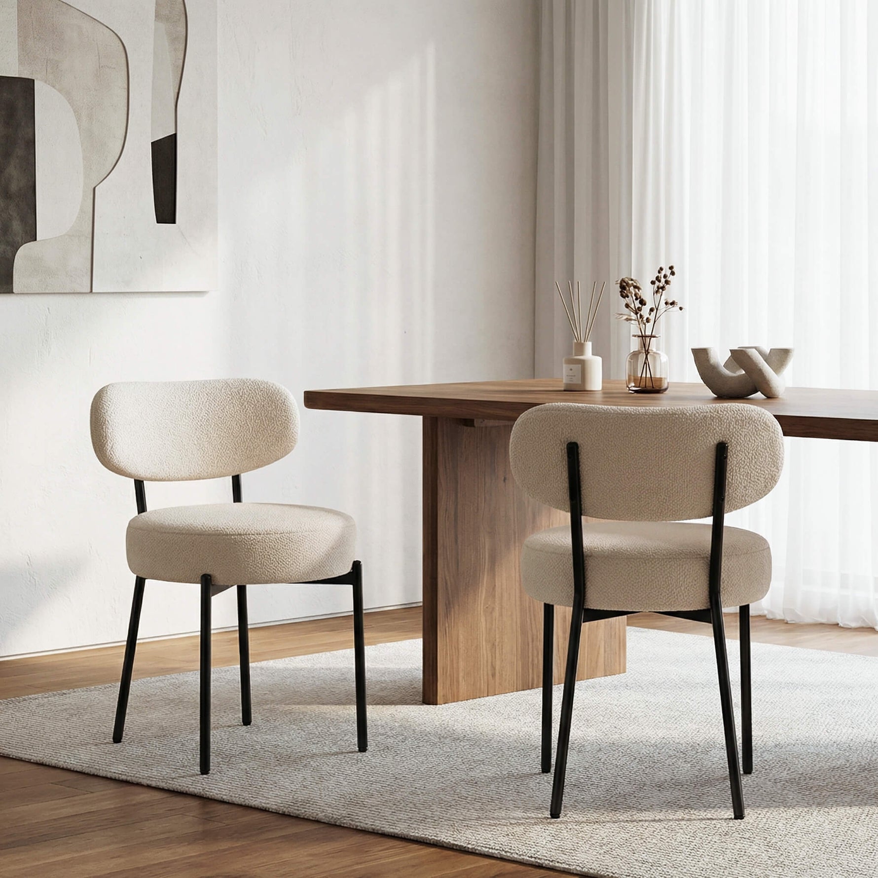 StockMAX Dining Chair Set of 2 Soft Cushions for Dining Room