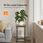 StockMAX C-Shaped Side Table with Removable Casters for Small Spaces