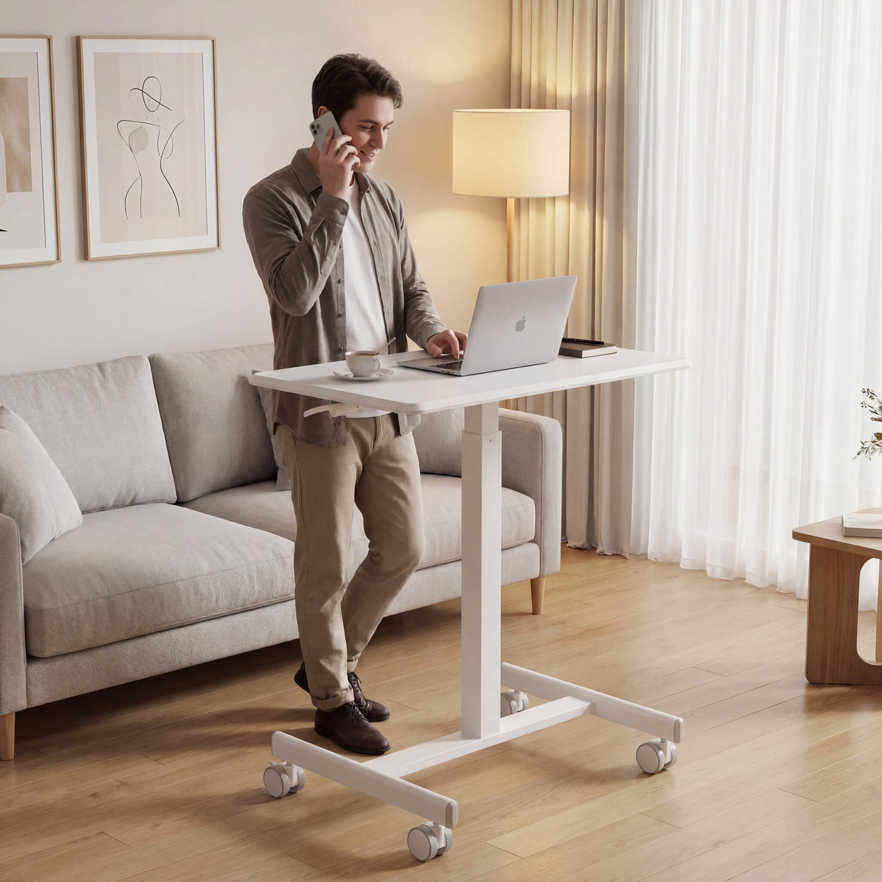 StockMAX Adjustable Laptop Desk Bedside Table for Offic