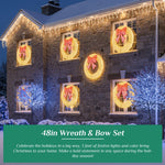 StockMAX Illuminated Christmas Wreath - Outdoor Holiday Decor with Remote