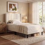 StockMAX Upholstered Platform Bed Frame，Modern Accent Indoor Bedroom Furniture