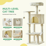 StockMAX 44" Muti-functional Cat Tree Tower with Sisal Scratcing Post and Condo